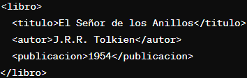 EJEMPLO DE ESTRUCTURA XML