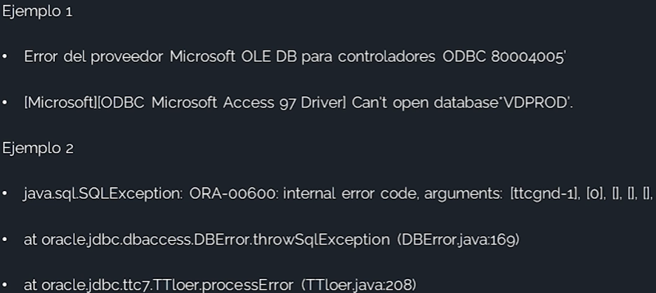 EJEMPLO DE MALA CONFIGURACION