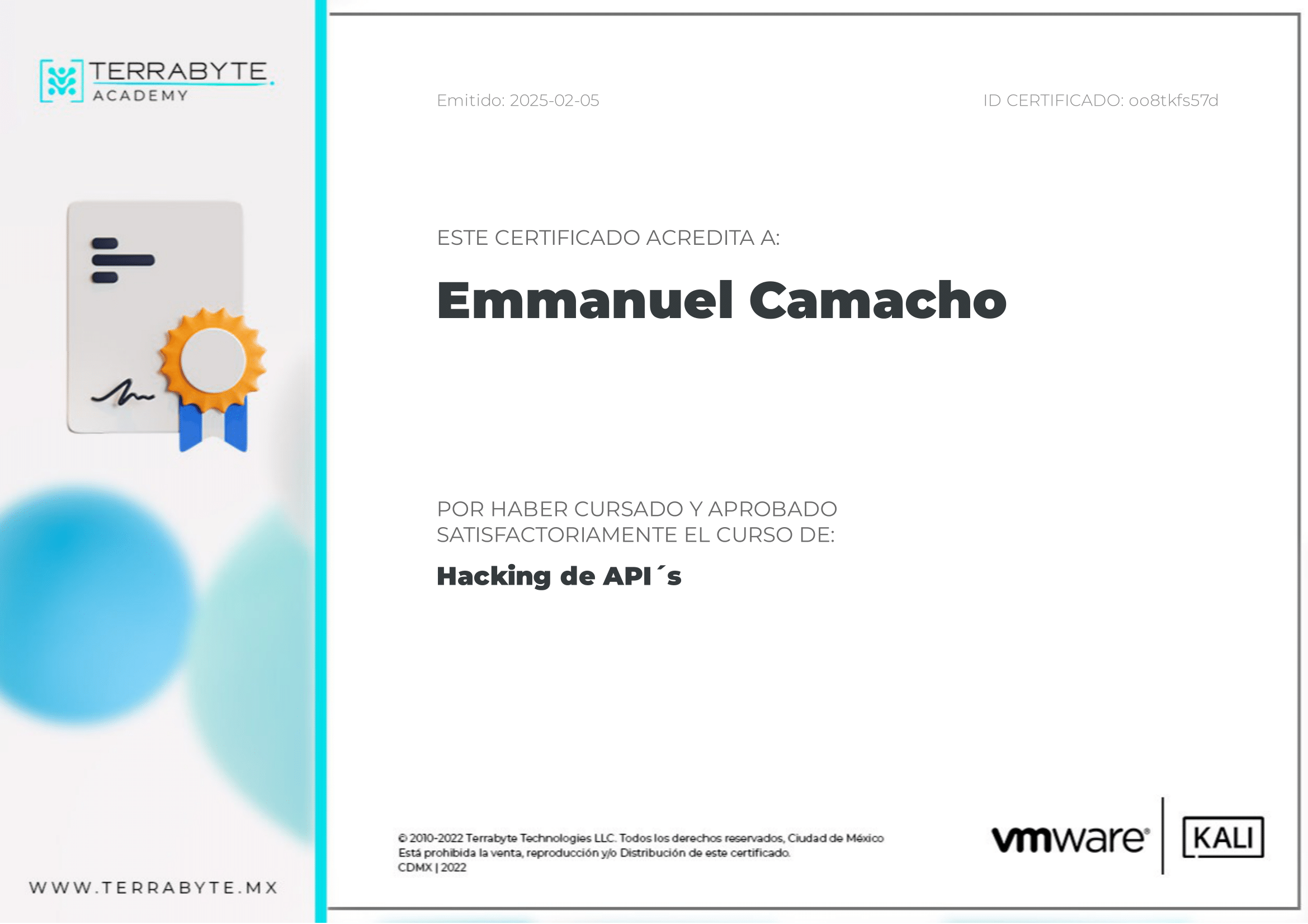 Certificado Terrabyte Academy